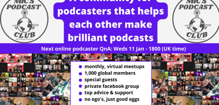 mic's podcast club graphic for Jan 23