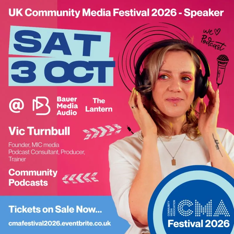 Community Media Festival 2026 - Vic speaker
